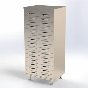 کمد استیل سایز پاتر با کشوهای متعدد مناسب کلین روم و داروسازی